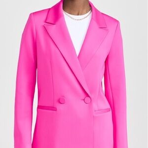 GOOD AMERICAN | Scuba 2.0 Blazer Relaxed Fit col. Fuchsia Pink Size 1/S NWOT
